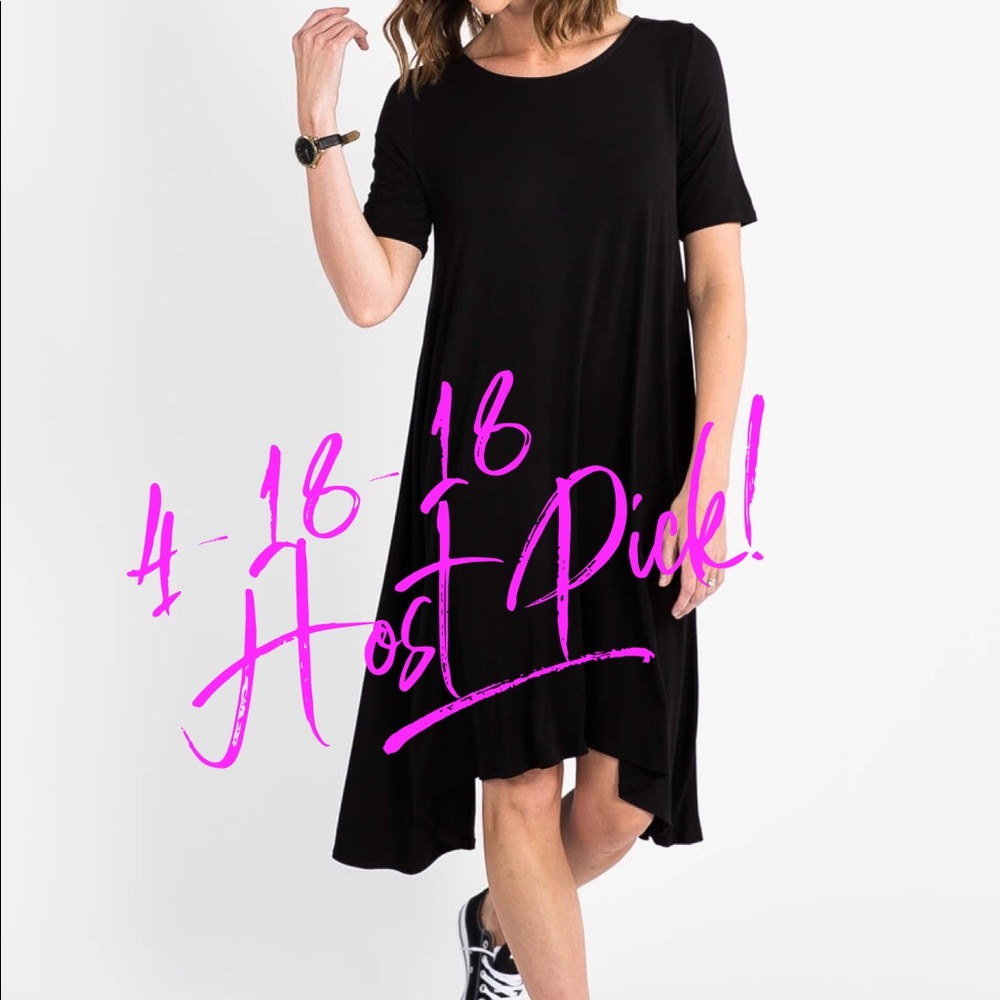 Host Pick Black Joplin Midi Dress - Picture 4 of 4